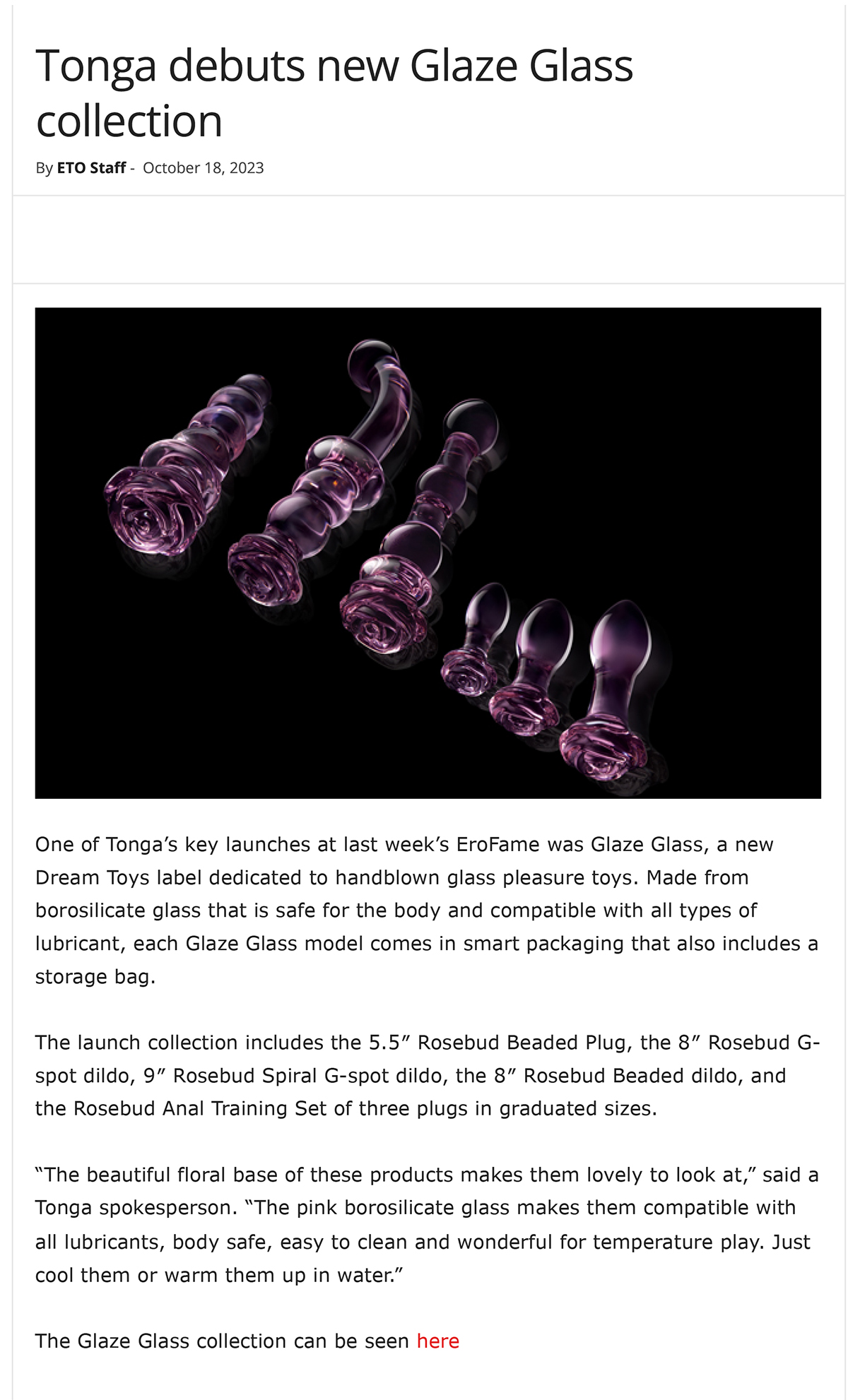 2023-10 ETO Online - Dreamtoys Glaze Glass